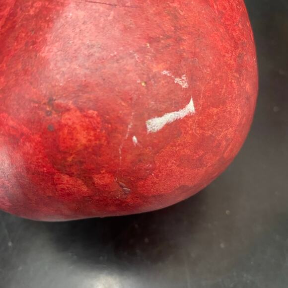 Handmade Santa Gourd Christmas Holiday Red With Stem 8” Rustic farmhouse - Picture 7 of 7